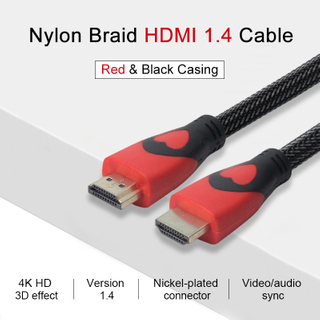 1080P Nylon Braid HDMI 1.4 Cable Support 3D, 4K