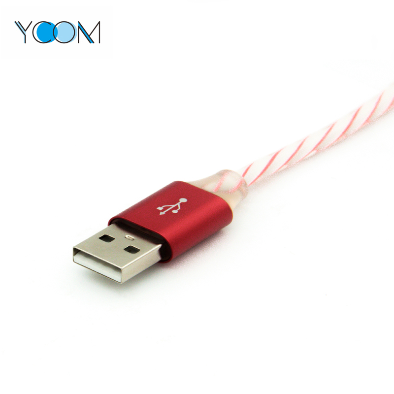 Cable USB de datos de luz LED de 5V 2A para iPhone