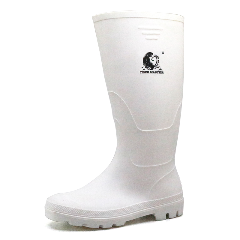 Anti Slip Light Weight Non Safety Food Industry Pvc Rain Boots for Men