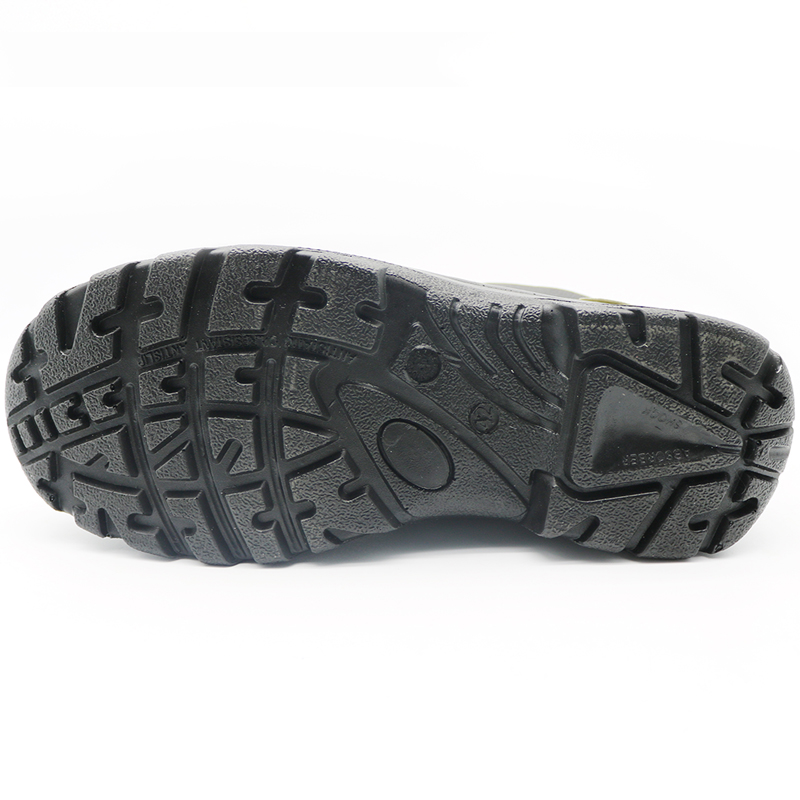 Black Leather Steel Toe Midplate Safety Footwear Ce Certified