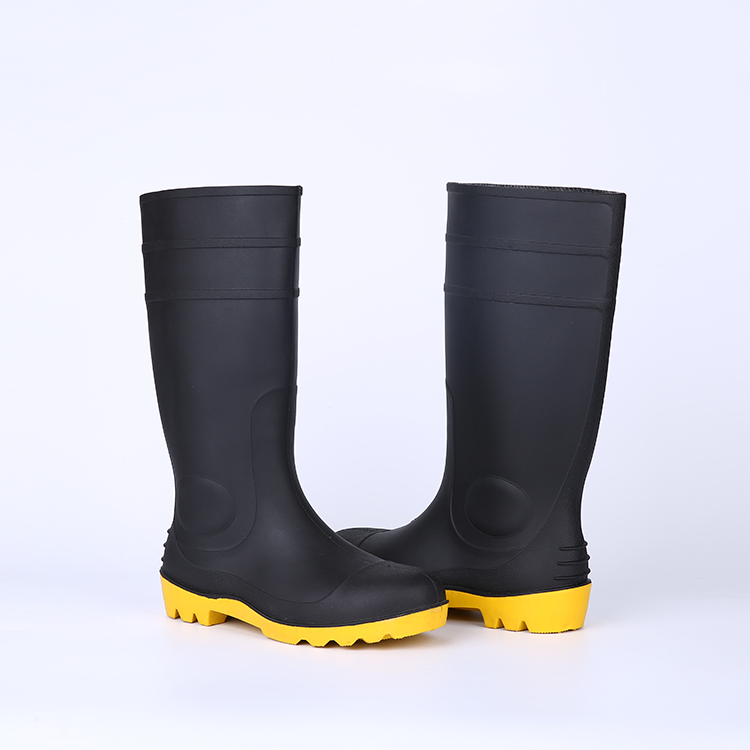 Steel toe safety rain boots