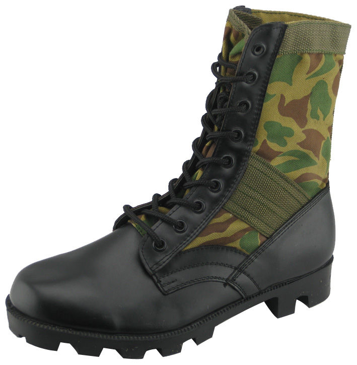 97068 vulcanized leather jungle boots