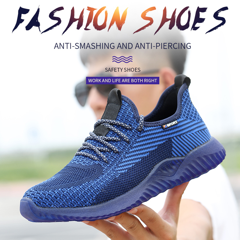 Anti Slip Puncture Proof Breathable Sneakers Steel Toe