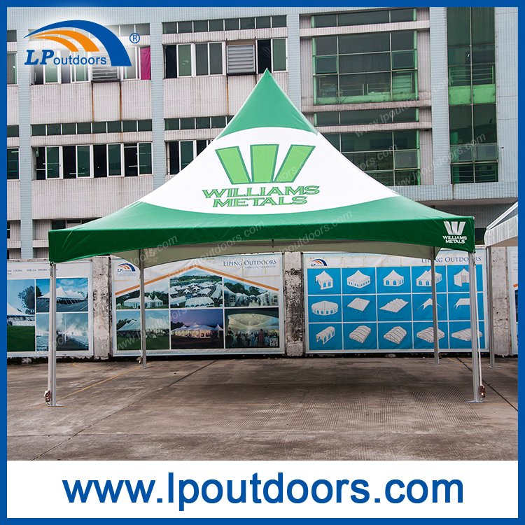 Carpa de lujo al aire libre con estructura de aluminio de 20' X20' de alto pico con logotipo 