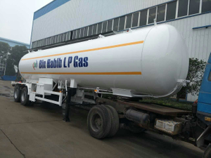 semi-remolque del petrolero de 2-Axle 40.5CBM 40500Liters 20MT 20Tons LPG