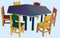 Escritorio y silla de los niños