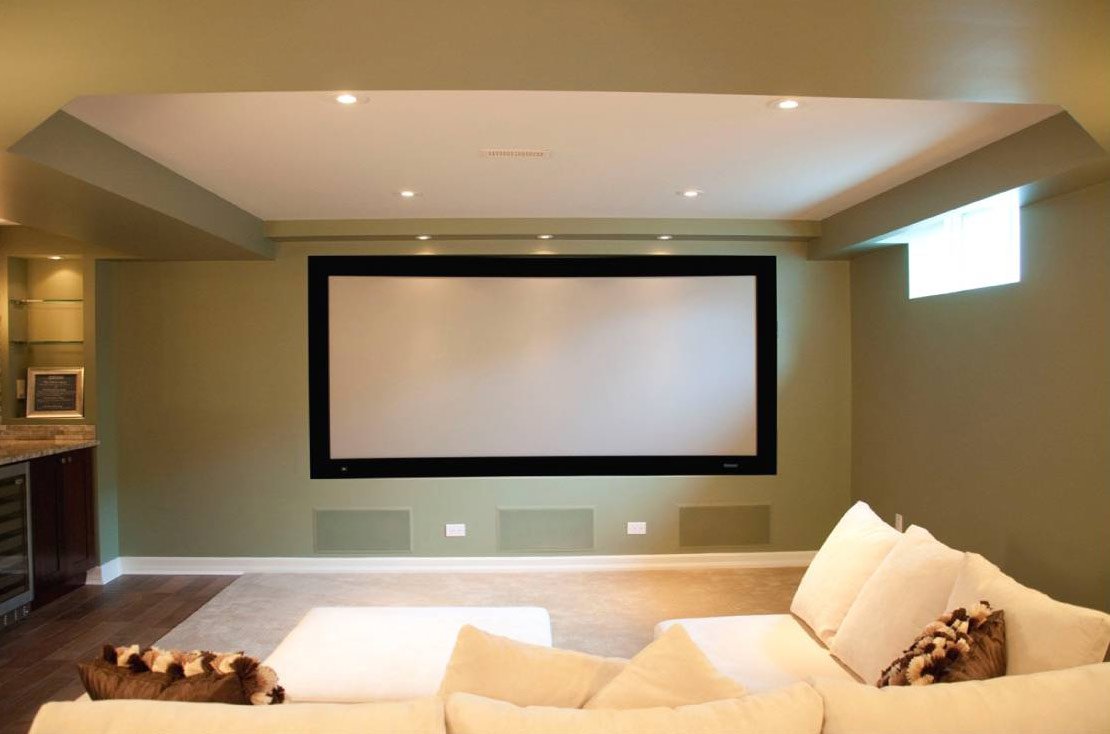 Wall Mounted Fixed Frame Projection Screen Matte White