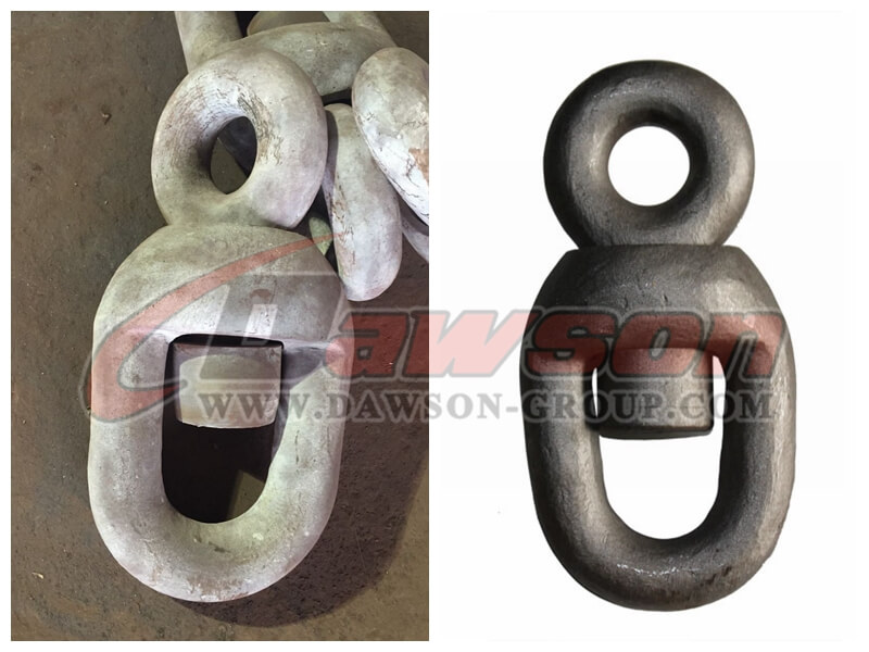Swivel Link for Marine & Ship Anchor Chain, pear shaped detachable link, d shackle anchor chain