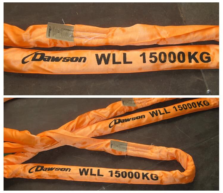 WLL 15T 15000kg Polyester Round Slings, Heavy Duty Endless Type Round