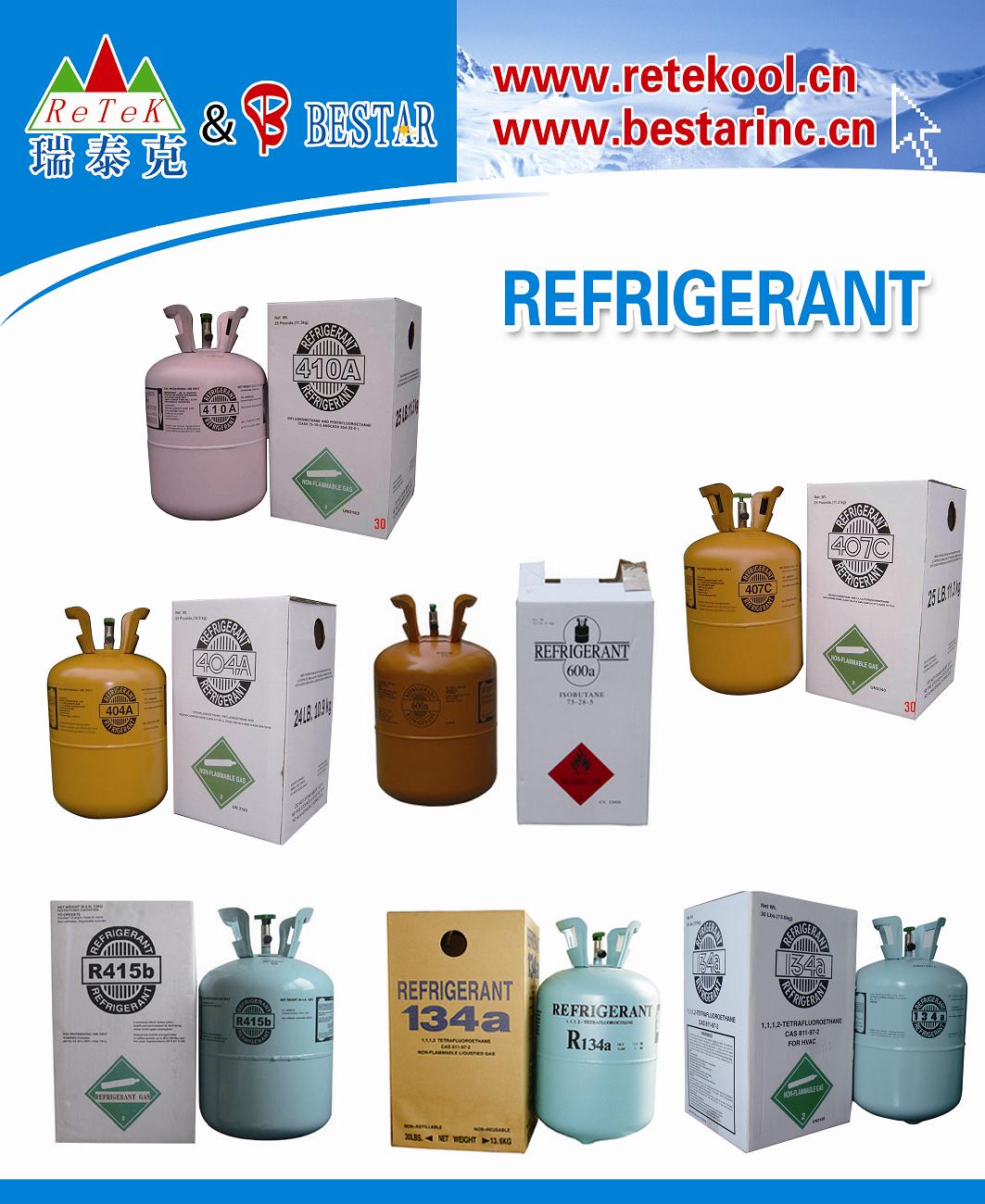 Refrigerante competitivo R134A puro