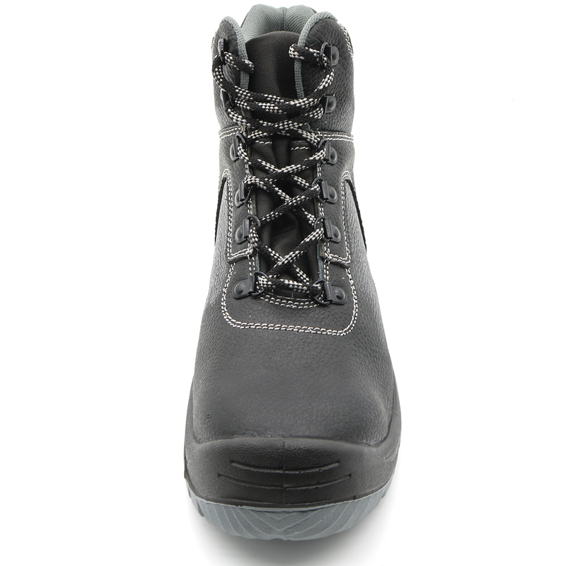 CE Black Leather European Safety Shoes Steel Toe Cap