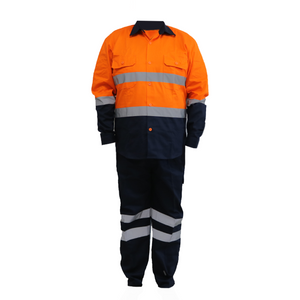 Two Pieces Cotton High Visibility Reflective Safety Workwear