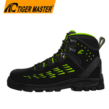 Oil-proof TPU sole prevent puncture leather safety boots with steel toe