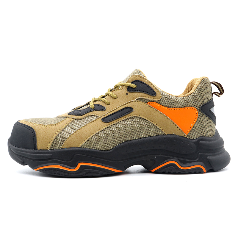 Soft EVA Sole Anti Puncture Steel Toe Sneaker Safety Shoes For Men Light Weight