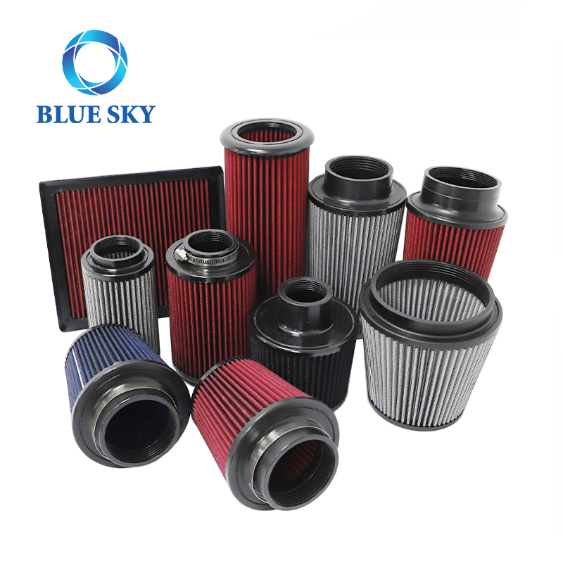Filtro de aire de cartucho de coche de carreras Universal de alto rendimiento de fácil instalación, reemplazo de filtros de entrada de aire de automóvil K & n