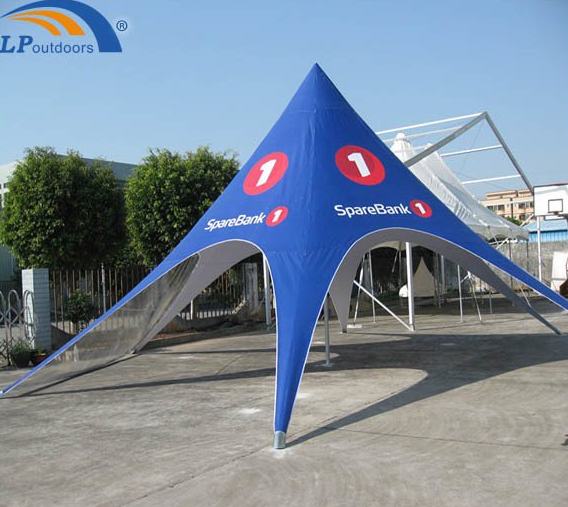 Carpa de araña con sombra de estrella con dosel de impresión aduanera al aire libre de diámetro 8m a la venta
