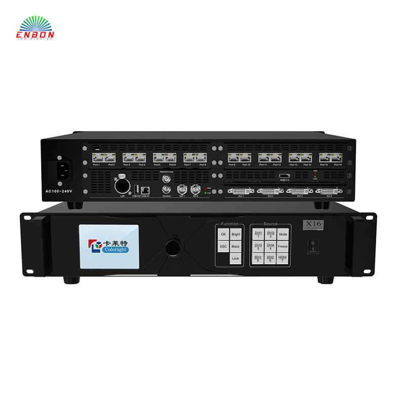 Colorlight X16 controlador de pantalla LED independiente / caja de envío para pared de video de resolución 4K LED