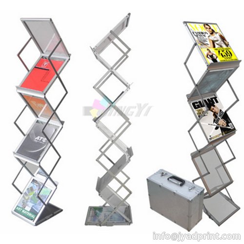 High Quality Portable Acrylic Catalogue Shelf Magazine Display Rack Stand Brochure Holder, tradeshow display equipment