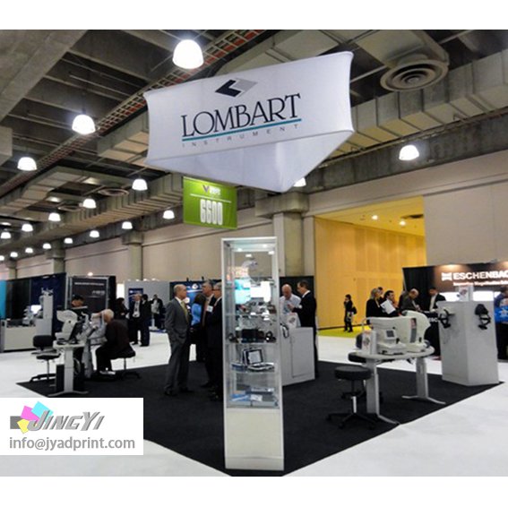 EZ-tube Trilateral Hang Banner, Custom Print Tradeshow Event Display Triangle Blimp Suspended Ceiling Hanging Banner for Exhibition Booth