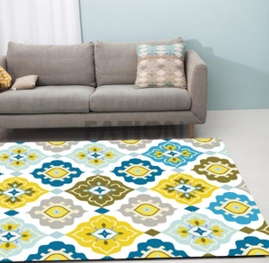 Polyester Print Home Area Rug Inexpensive Floor Carpet