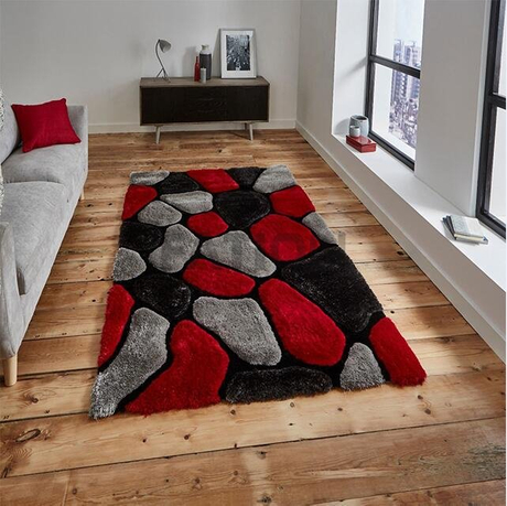 160×230 cm Red Grey 3D Shag Rugs Bedroom Carpet - Buy bedroom carpet