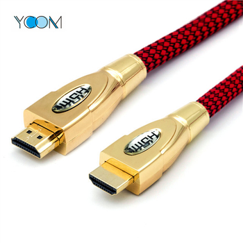  1080P 4K Metal HDMI Cable With Weaving Jacket