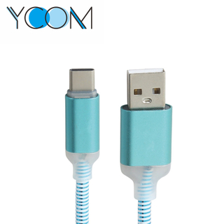 USB To Type C LED Charging Cable 2.0 
