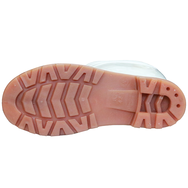 White Food Industry Water Proof Steel Toe Cap Anti Slip Pvc Glitter Safety Rain+boots 
