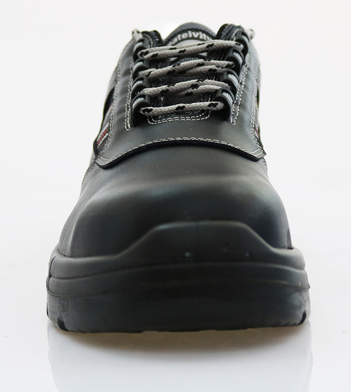Low ankle black steel industrial safety shoes