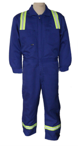 Reflective fire resistant safety working coverall for men