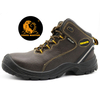 Brown Steel Toe Puncture Proof Leather Lining Industrial Safety Shoes Chile