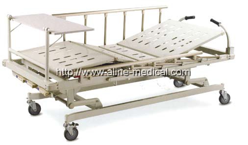 Three crank manual hospital bed