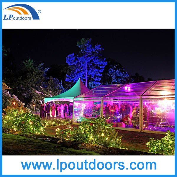 10米室外中型音乐会 透明PVC顶部铝合金帐篷 可内饰灯光和天花