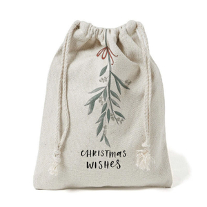 Natural Color Recycled 100%Cotton Drawstring Pouches