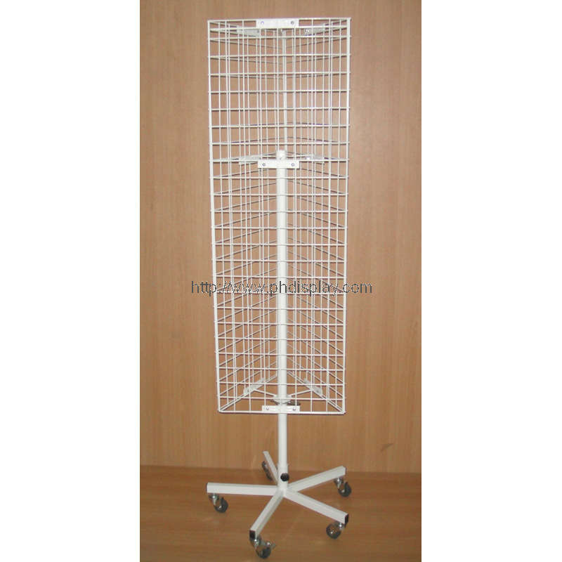3 sides floor grid wire display rack(PHY2042