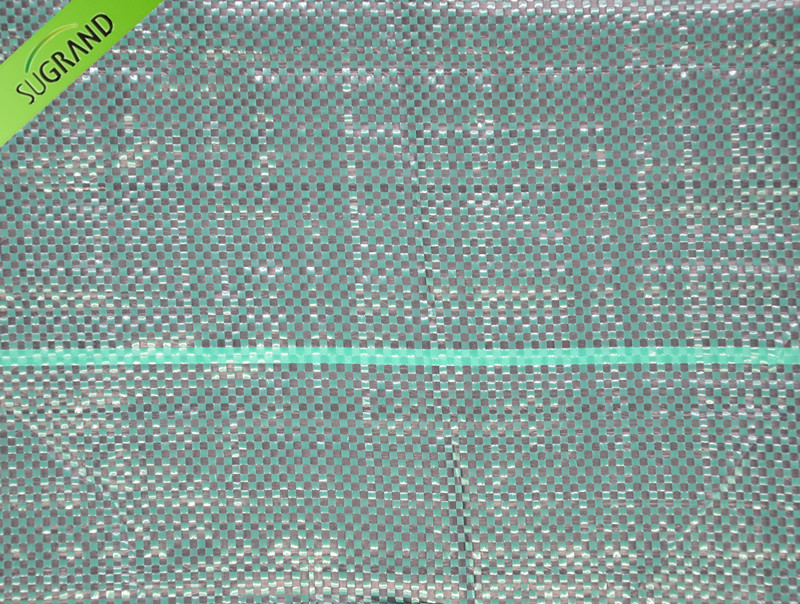 Estera tejida verde y negra de las malas hierbas de la membrana de la cubierta de tierra de los PP