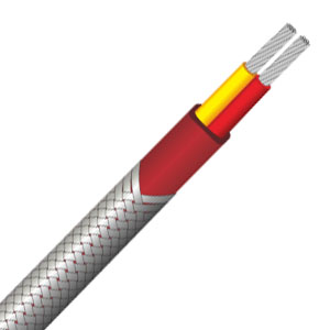 Stainless steel braided PVC insulated parallel twin thermocouple wire and thermocouple extension wire