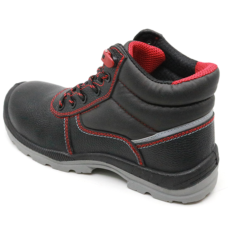 Black leather metal free insulation 18KV electrical work safety shoes for men