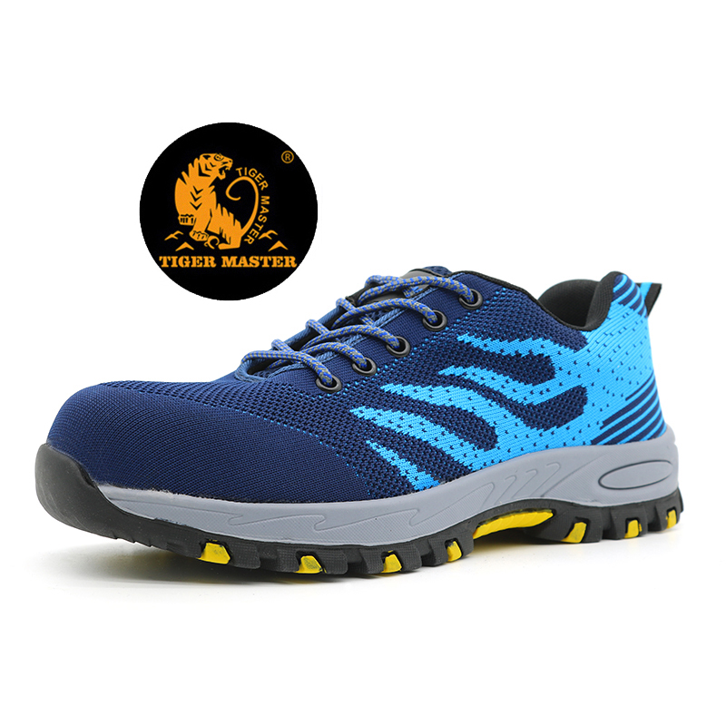 Oil Acid Proof Soft Rubber Sole Sport Safety Shoes Steel Toe