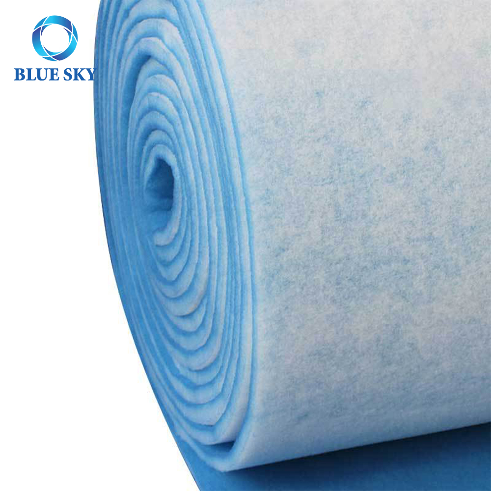Lavable G3 G4 algodón azul y blanco telas no tejidas pintura cabina de pulverización a prueba de polvo prefiltro de aire