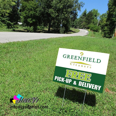 Corflute H-Frame Yard Sign Customized Print Corrugated Plastic Coroplast Yard Sign Lawn Signs with H Frame