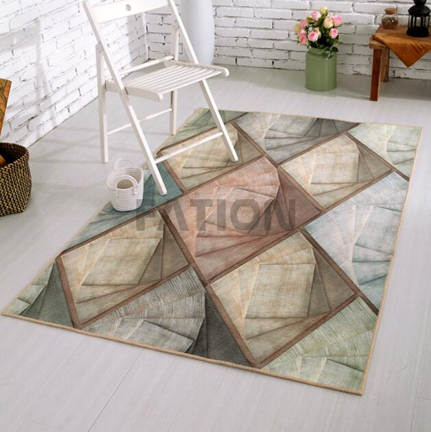 5'×8' Indoor Anti-slip Print Rug with Non-woven Backing