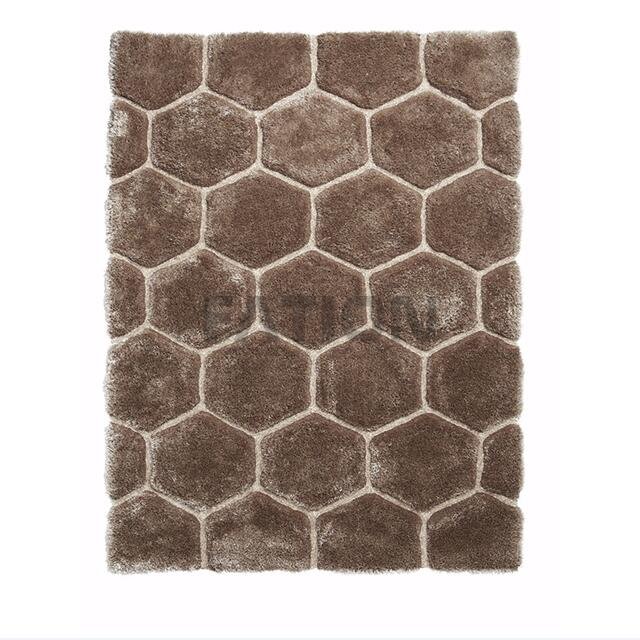 5'×8' Contemporary Brown Shag Carpet Decor Area Rug