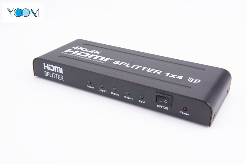 1X4 HDMI Splitter 4Kx2K Soporte 3D con 4Ports