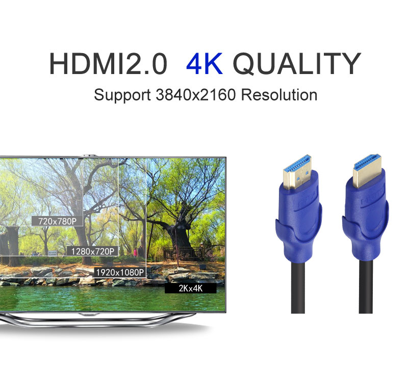 Cable HDMI 2.0 de alta velocidad 3D de 1080P
