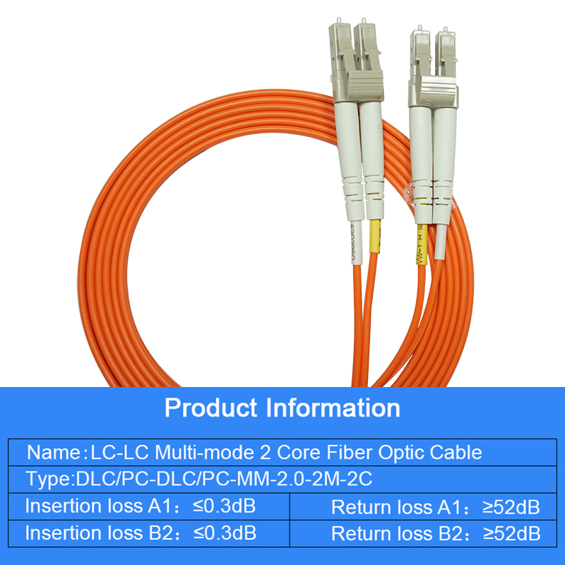 Cable de conexión de fibra óptica multimodo LC-LC 2