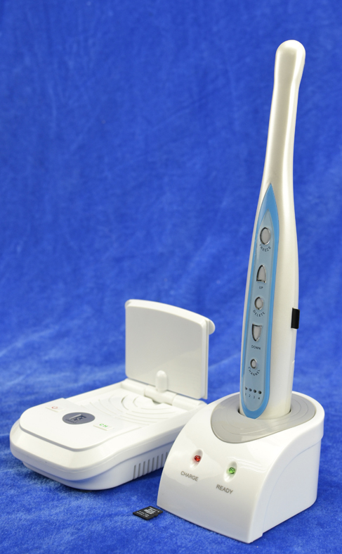 无线/无线牙科口腔内置摄像头，带迷你SD记忆卡（VGA和视频）输出