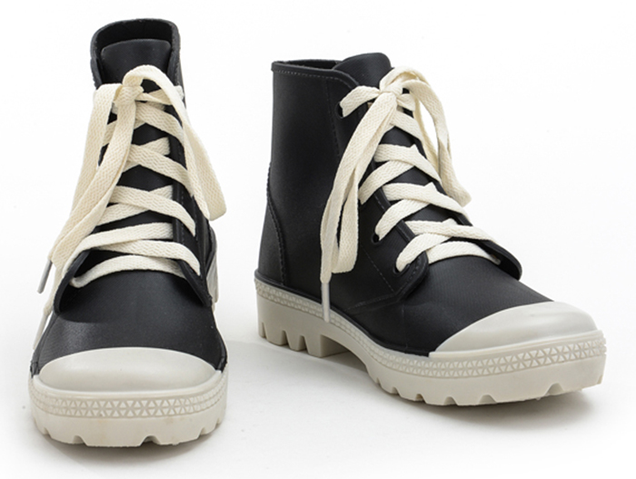 fashionable lace up casual rain boots for ladies