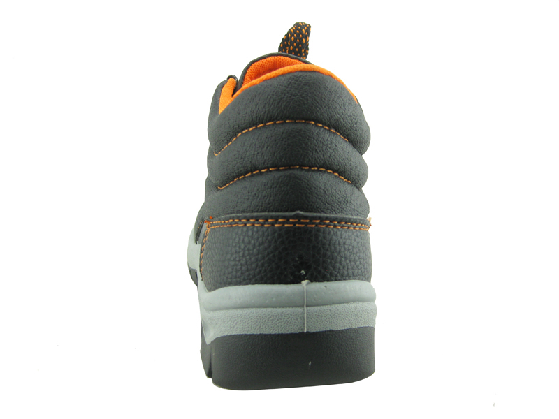 Embossed PU artificial leather safety shoes for work men