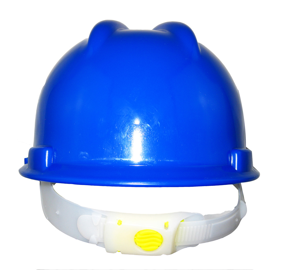 China Blue color PE materials v type industrial safety helmet, V gard